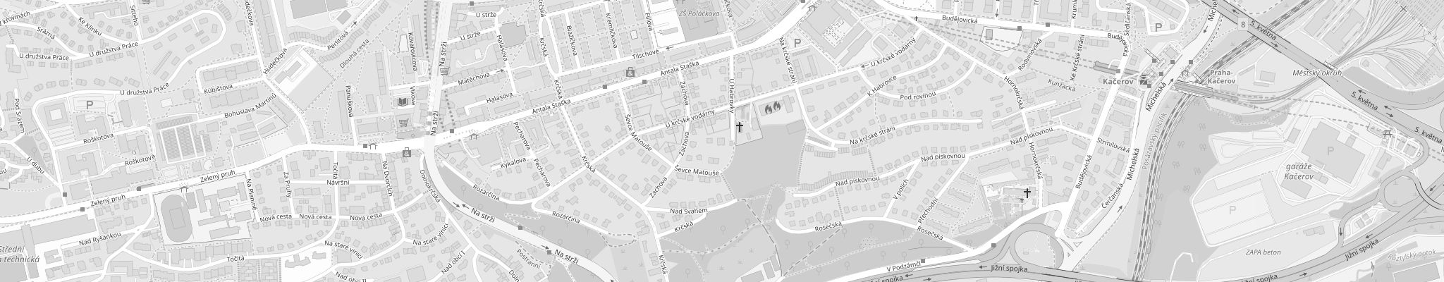Mapa s polohou kanceláře Eller, U Habrovky 247/11, Praha 4 – otevřít v Google Maps